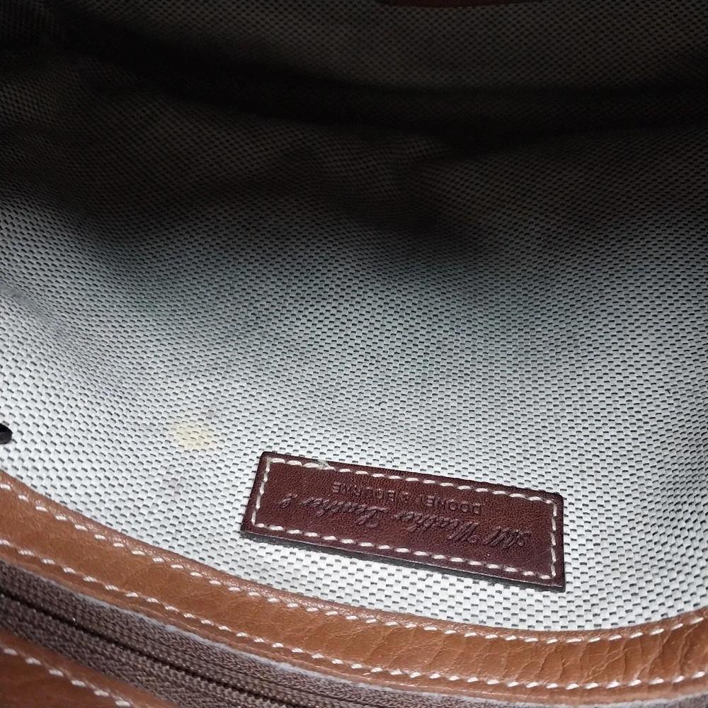 Dooney & Bourke All Weather Leather 2 Shoulder Brown Pebble Tote Bag - Picture 3 of 16